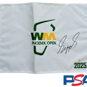 Sepp Straka Signed Autograph 2025 Waste Management WM Phoenix Open Pin Flag PSA