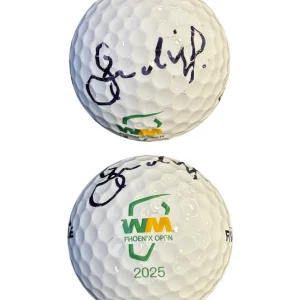 Sahith Theegala Signed 2025 Waste Management Phoenix Open Golf Ball PSA AUTO PGA