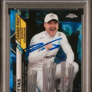 2020 Topps Chrome F1 #136 Valtteri Bottas Sapphire Rookie Auto Psa MINT 9/GEM 10