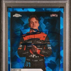 2023 Topps Chrome F1 #40 Oscar Piastri Sapphire Rookie Auto Psa 8/GEM MT 10 RC