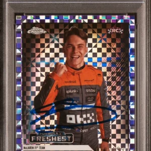 2023 Topps Chrome F1 #40 Oscar Piastri Purple Rookie Auto /399 Psa MINT 9/10 RC