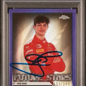 2023 Topps Chrome F1 #71 Oliver Bearman Purple Rookie Auto /399 Psa GEM MT 10/10