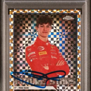 2023 Topps Chrome F1 #71 Oliver Bearman Gold Rookie Auto /50 Psa MINT 9/GEM 10