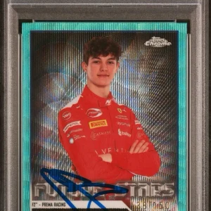 2023 Topps Chrome F1 #71 Oliver Bearman Aqua Wave Rookie Auto /150 Psa MINT 9/10