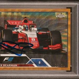 2023 Topps Chrome F1 #123 Oliver Bearman Gold Wave Rookie Auto /50 Psa 8/GEM 10