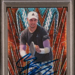 2024 Leaf Metal Pickleball #8 Ben Johns Fire Mojo Rookie Auto /25 Psa MINT 9/10