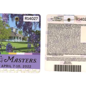 2022 Augusta Masters Badge Ticket Stub Scottie Scheffler 1st Masters Win PGA