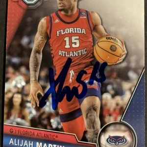 Alijah Martin Signed 2024 Bowman Chrome U Rookie Card Beckett COA Gators