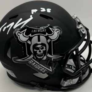 Tommy Eichenberg Signed Autographed Las Vegas Raiders Custom Mini Helmet PSA/DNA