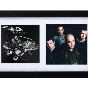 Aaron Lewis STAIND Signed Autograph The Singles: 1996-2006 CD Cover Framed BAS