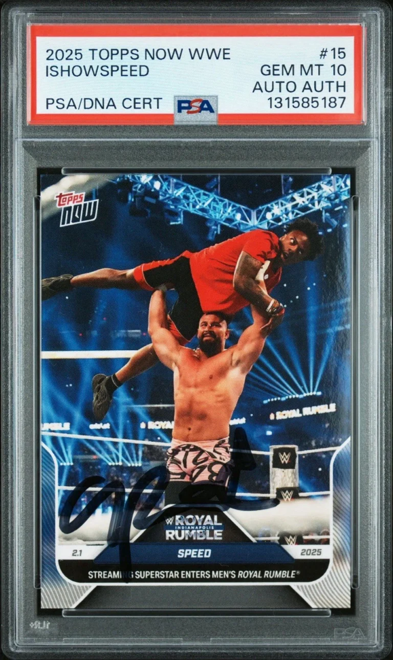 2025 Topps Now WWE #15 IShowSpeed Signed Rookie Card Auto PSA GEM MINT 10 RC