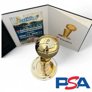 SHAI GILGEOUS-ALEXANDER SIGNED 2025 NBA FINALS CHAMPION TROPHY PSA AUTO THUNDER