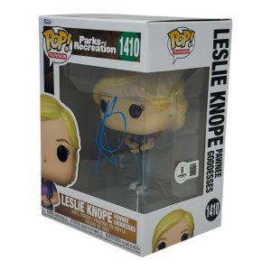 Amy Poehler Signed Parks and Recreation Leslie Knope Funko Pop Autograph BAS COA