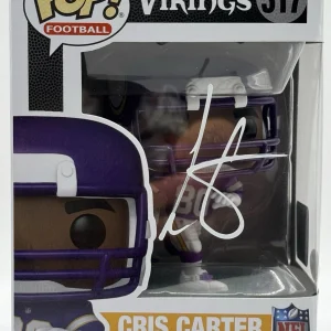 Cris Carter Signed Autographed Minnesota Vikings Funko Pop JSA COA