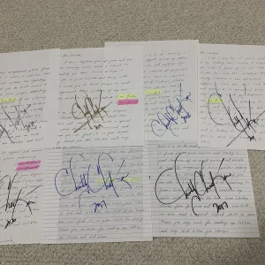 CHUBBY CHECKER LOT OF 7 FAN LETTERS EACH ONE SIGNED BY CHUBBY+COA THE TWIST