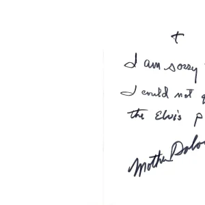 MOTHER DOLORES HART SIGNED+HAND WRITTEN NOTE INSIDE GREETING CARD+COA ELVIS