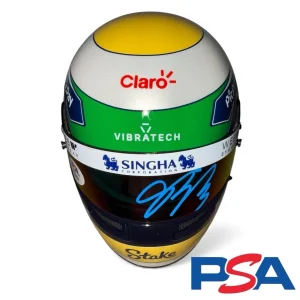 Gabriel Bortoleto Signed 2025 F1 Rookie Season 1:2 MINI HELMET PSA AUTO Stake #5