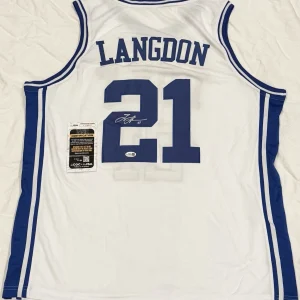 Trajon Langdon Signed Autographed Duke Blue Devils Jersey JSA COA