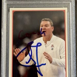 Tommy Lloyd Signed Autographed Arizona Wildcats Custom Card PSA/DNA Slabbed