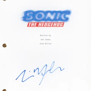 Tim Miller Sonic The Hedgehog Signed Autograph Movie Script Producer ACOA COA