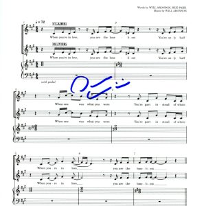 Darren Criss Maybe Happy Ending Signed 'When You're In Love' Sheet Music ACOA