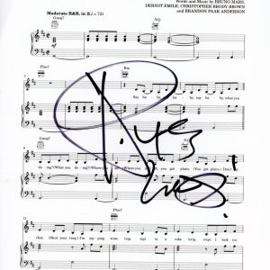 Anderson .Paak Signed Autograph Silk Sonic Leave The Door Open Sheet Music ACOA