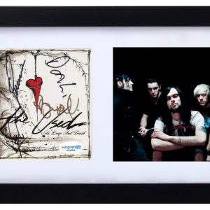 The Used Band Signed In Love and Death CD Cover Framed Bert McCracken x4 ACOA