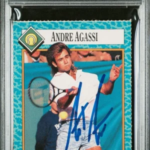 1989 SI For Kids #47 Andre Agassi Signed Tennis Rookie Card PSA GEM AUTO 10 RC
