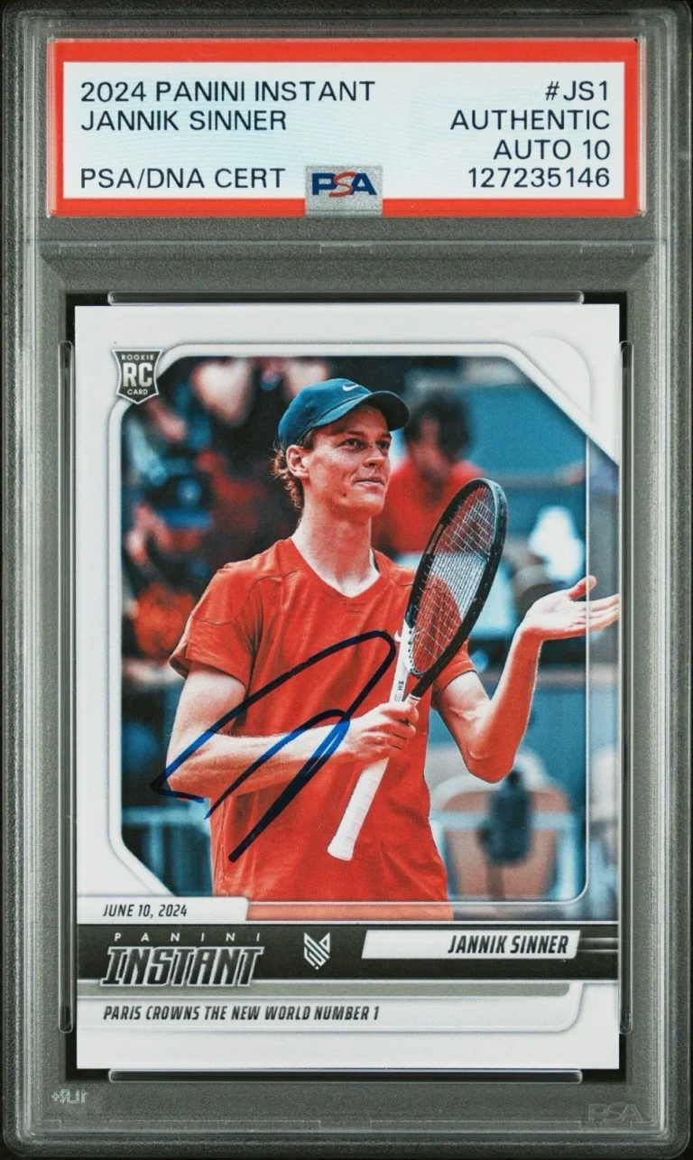 2024 Panini Instant #JS-1 Jannik Sinner Tennis World No. 1 Rookie PSA AUTO 10 RC