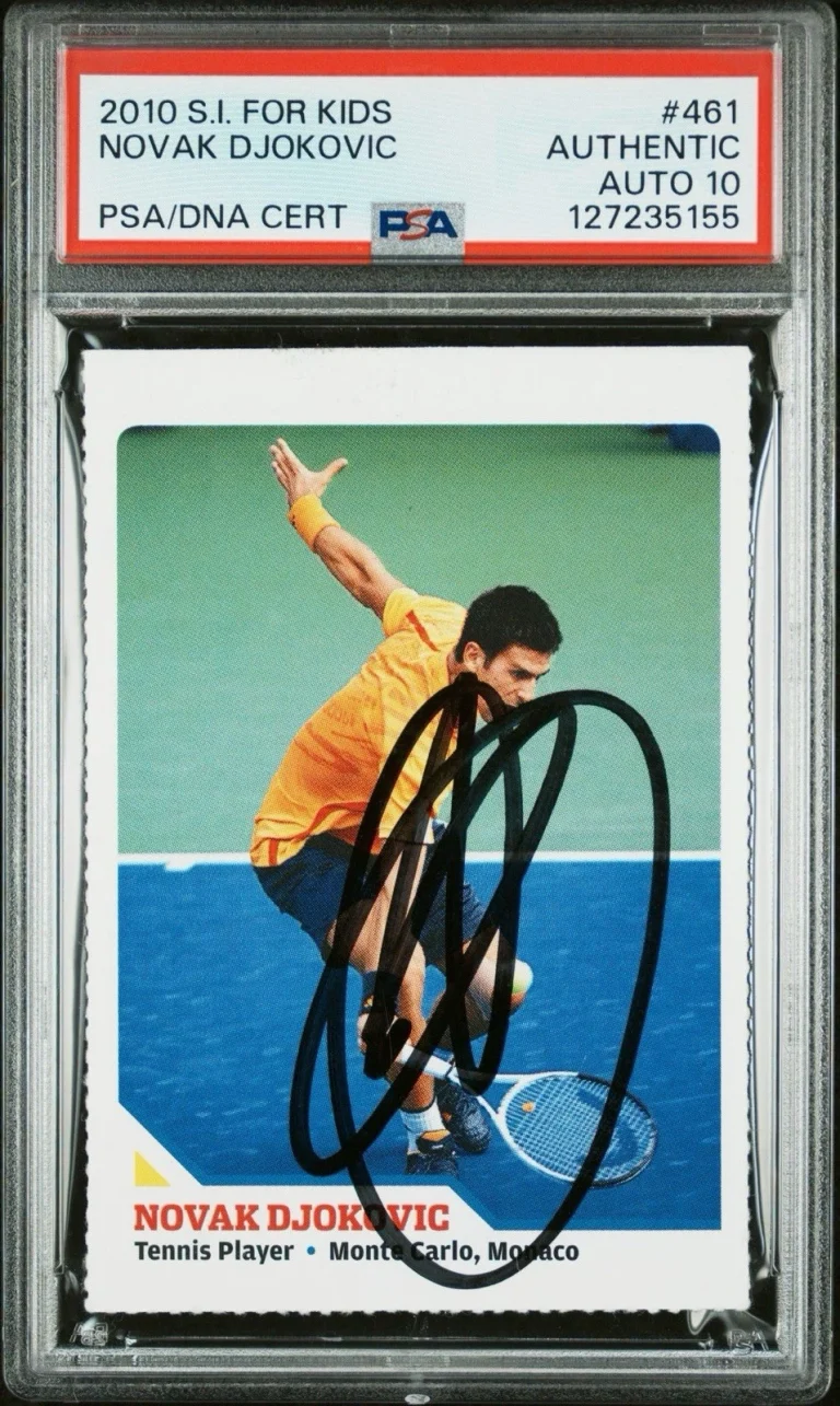 2010 SI For Kids #461 Novak Djokovic Signed Tennis Rookie Card PSA GEM AUTO 10