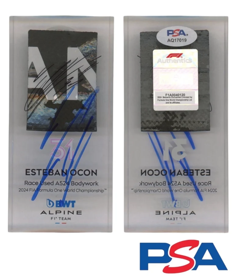 Esteban Ocon Signed 2024 F1 Race Used Bodywork BWT Alpine #31 A524 PSA AUTO