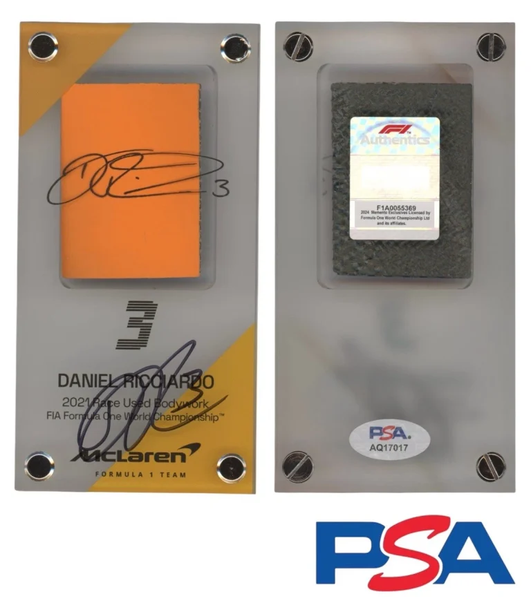 Daniel Ricciardo Signed 2021 F1 Race Used Bodywork #3 McLaren MCL35M PSA AUTO
