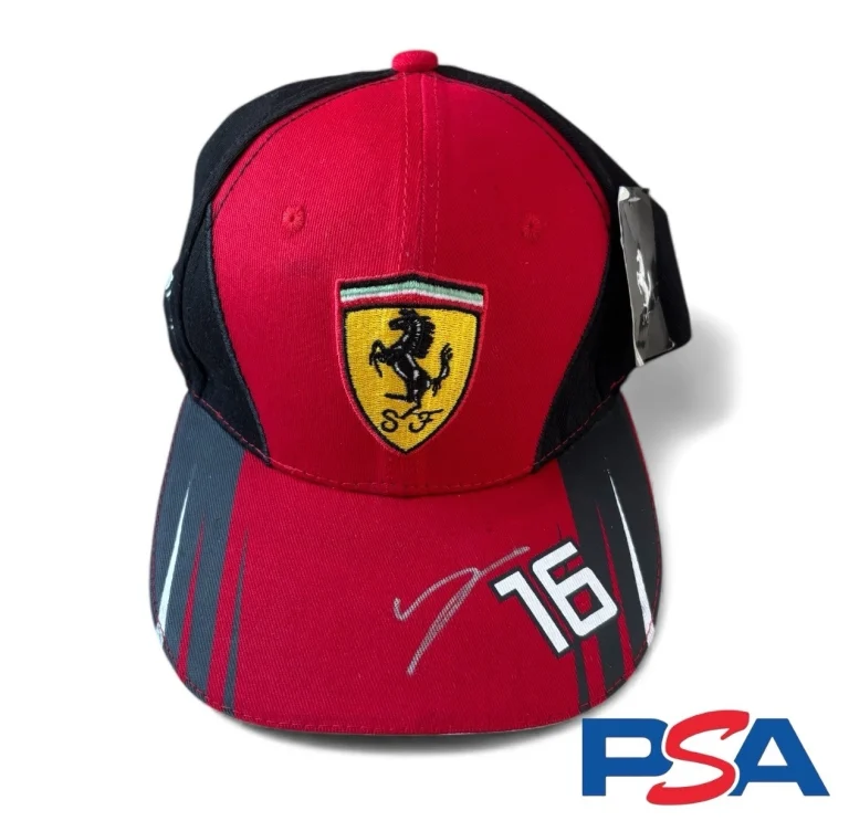 Charles Leclerc Signed Puma Scuderia Ferrari #16 F1 Hat Cap PSA AUTO Formula One