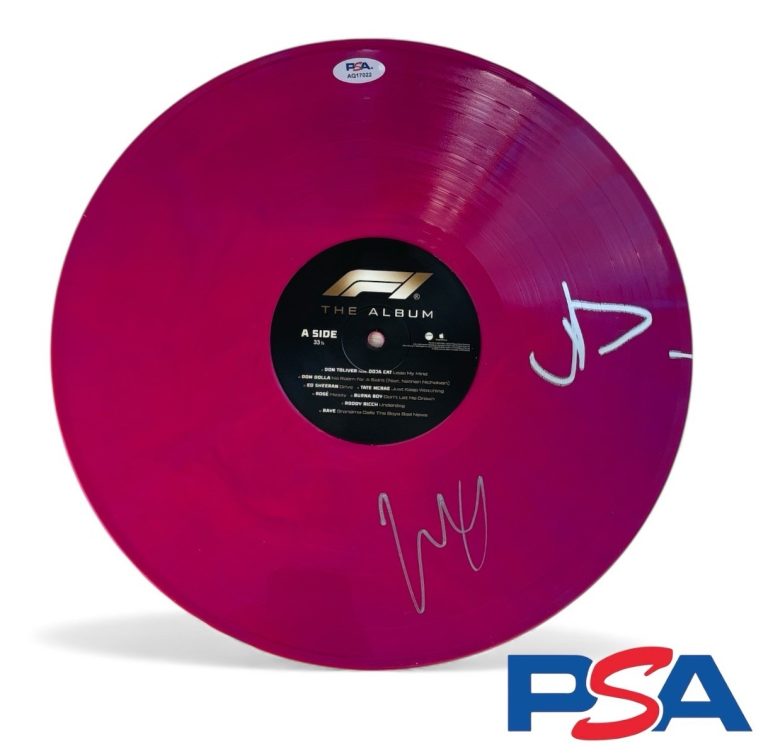Carlos Sainz & Damson Idris ‘Joshua Pearce’ Signed F1 The Movie Vinyl Record PSA