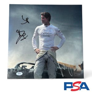 Carlos Sainz & Damson Idris ‘Joshua Pearce’ Signed F1 The Movie Vinyl Insert PSA