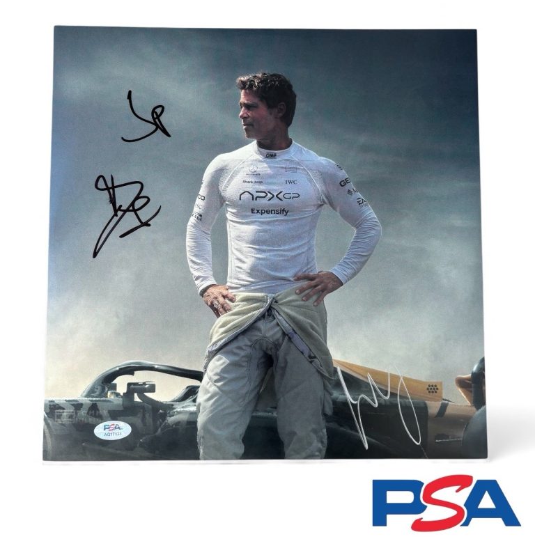 Carlos Sainz & Damson Idris ‘Joshua Pearce’ Signed F1 The Movie Vinyl Insert PSA