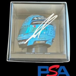 George Russell Signed 2024 F1 Season 1:5 Scale Mini Helmet PSA AUTO MERCEDES #63