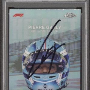 2024 Topps Chrome F1 #HC9 Pierre Gasly Signed Helmet Card PSA GEM AUTO 10 Alpine