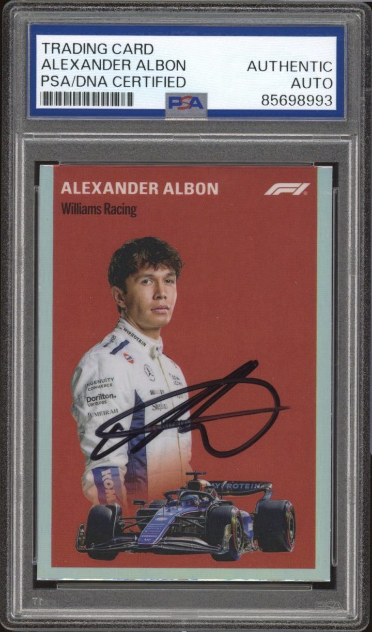 2024 Topps Chrome F1 Alex Albon Signed 1954 Retro Insert Card Williams PSA AUTO