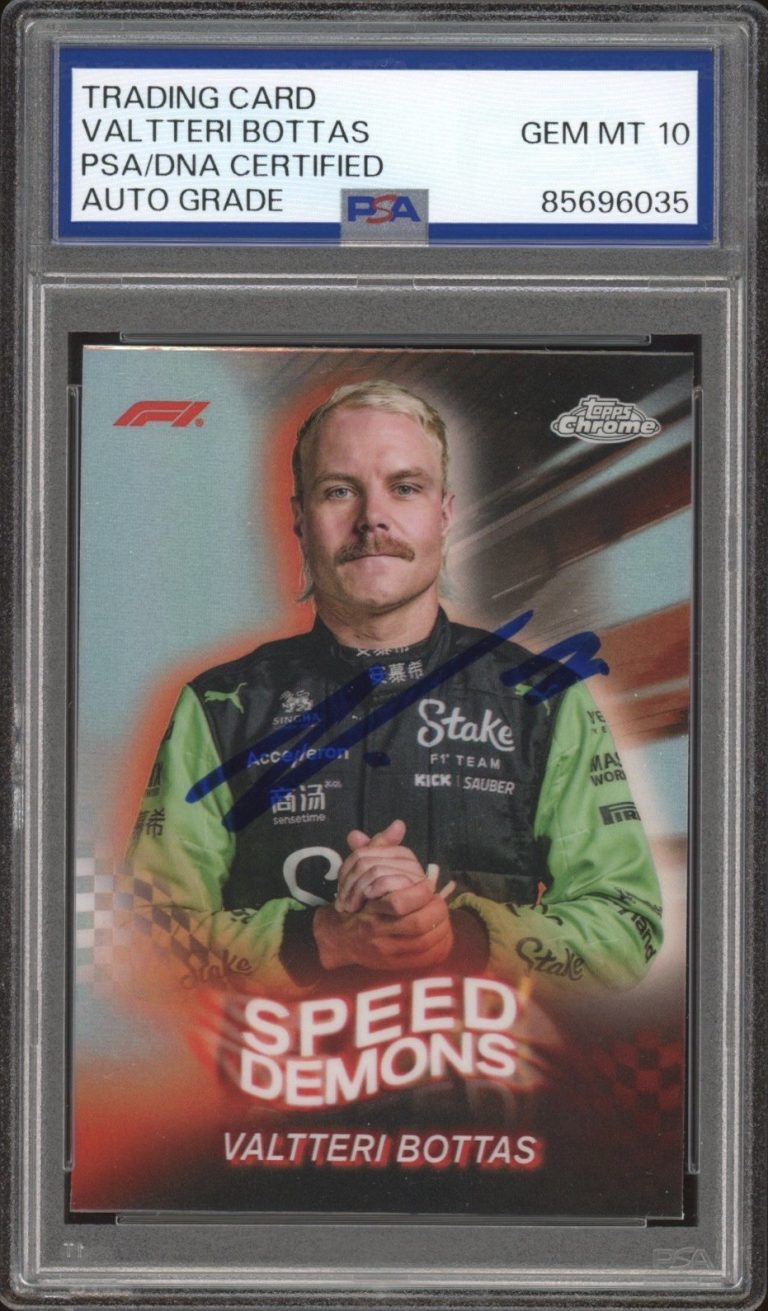 2024 Topps Chrome F1 #SD-13 Valtteri Bottas Signed Speed Demons Card PSA AUTO 10