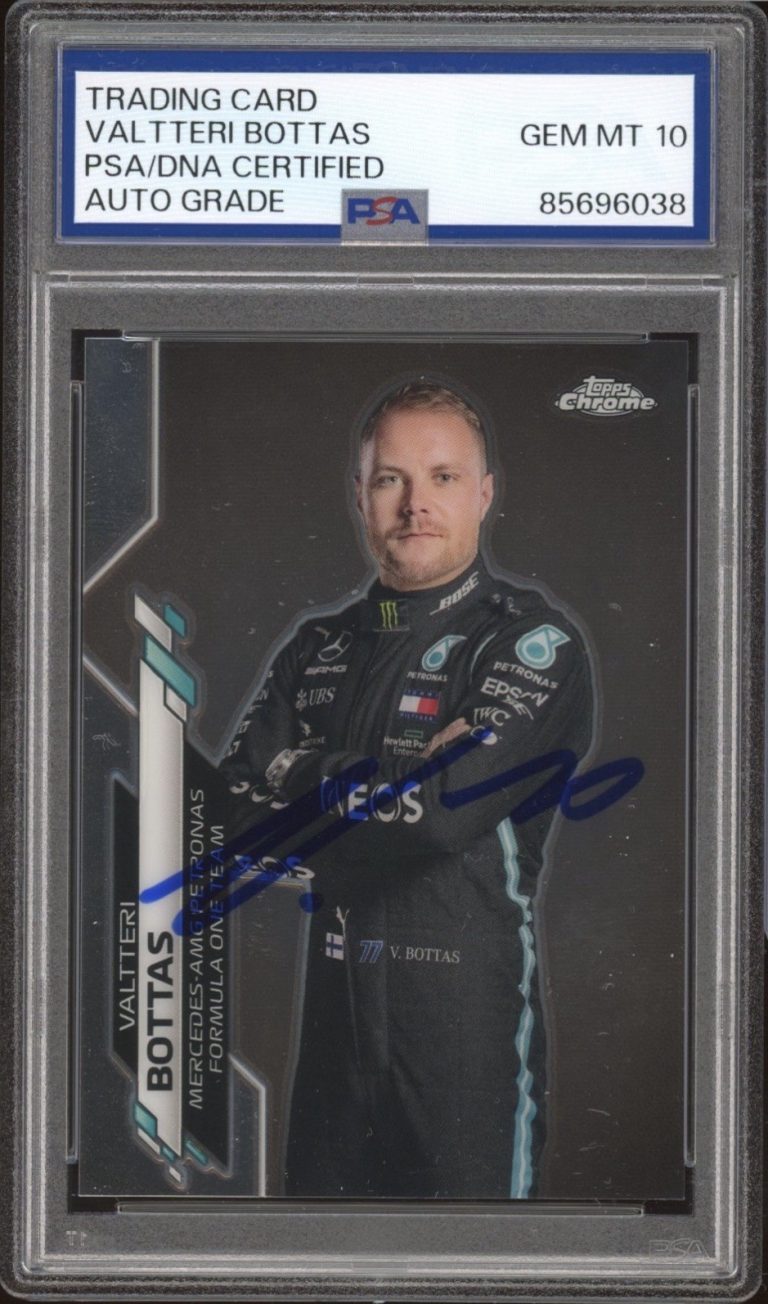 2020 Topps Chrome F1 #2 Valtteri Bottas Signed Rookie Card PSA AUTO 10 MERCEDES