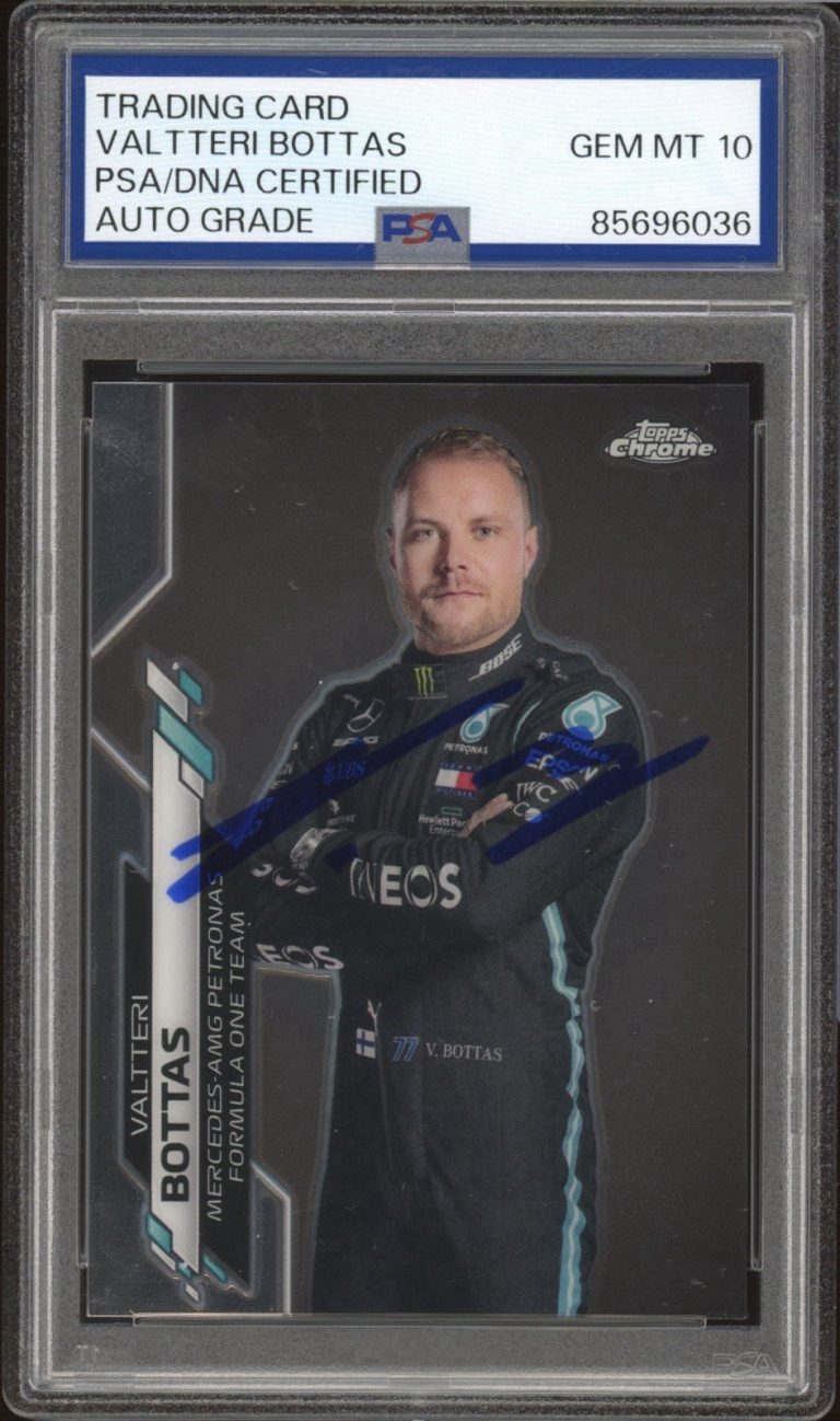 2020 Topps Chrome F1 #2 Valtteri Bottas Signed Rookie Card PSA AUTO 10 MERCEDES