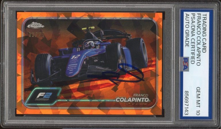 2024 Topps Chrome F1 #96 Franco Colapinto Orange Sapphire /25 PSA AUTO 10 RC