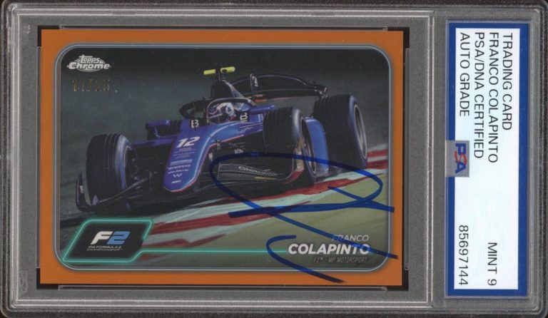 2024 Topps Chrome F1 #96 Franco Colapinto Orange Refractor /25 PSA AUTO 9 RC