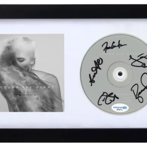 Young The Giant Signed Autograph Mind Over Matter CD Framed Full Band x5 ACOA