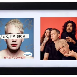 Badflower Signed Autograph OK, I'M SICK CD Framed Josh Katz Full Band ACOA COA