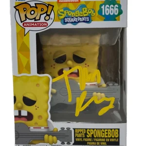Tom Kenny Signed Spongebob Squarepants Ripped Pants Spongebob Funko Pop BAS COA