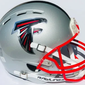 ATLANTA FALCONS CUSTOM BLAZE CHROME AUTHENTIC FOOTBALL HELMET RYAN SUPER BOWL