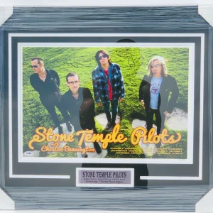 PSA/DNA STONE TEMPLE PILOTS Autographed Signed Framed Poster CHESTER BENNINGTON