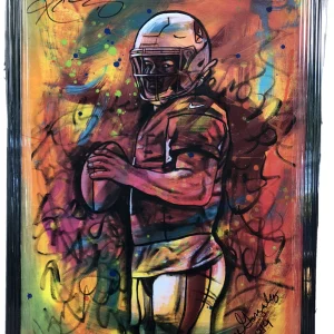 JSA AZ Cardinals #1 KYLER MURRAY Signed ORIGINAL ARTWORK Football Painting AUTO